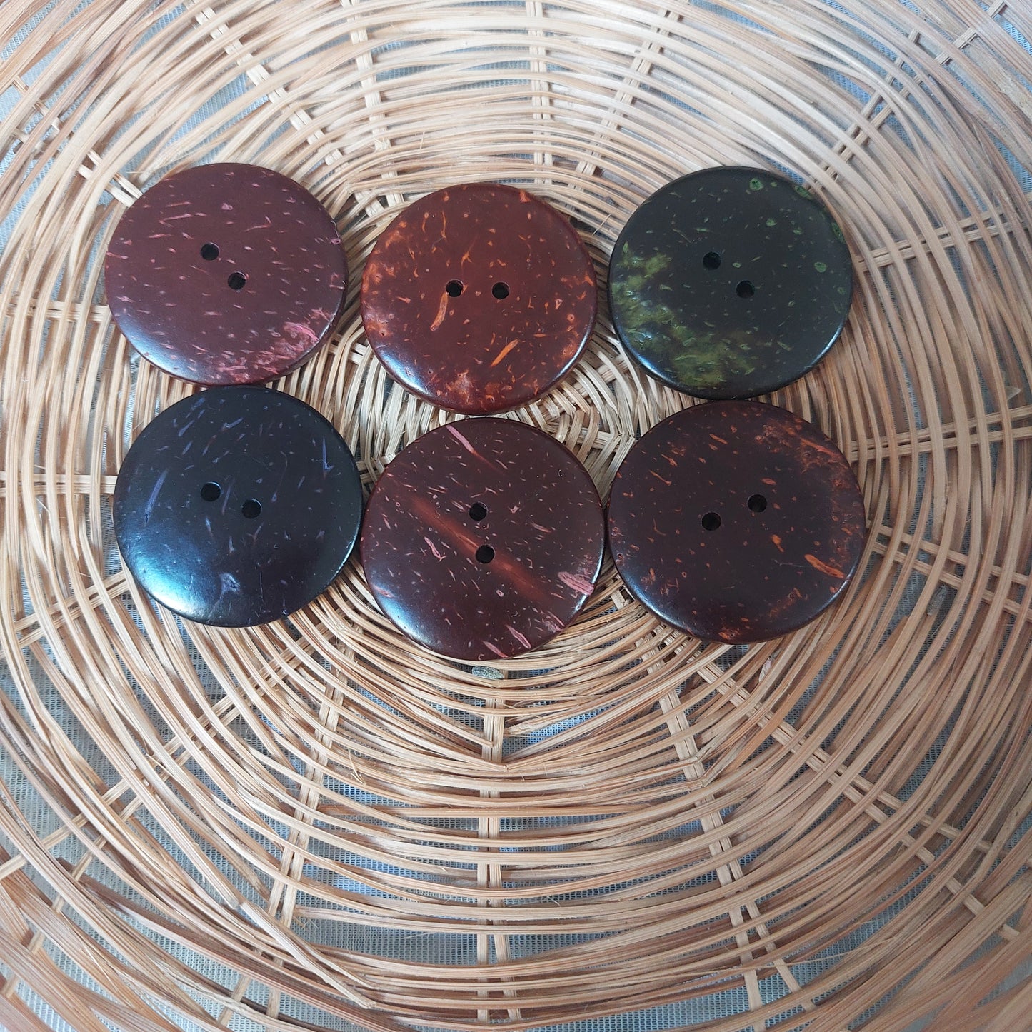 Large wooden buttons