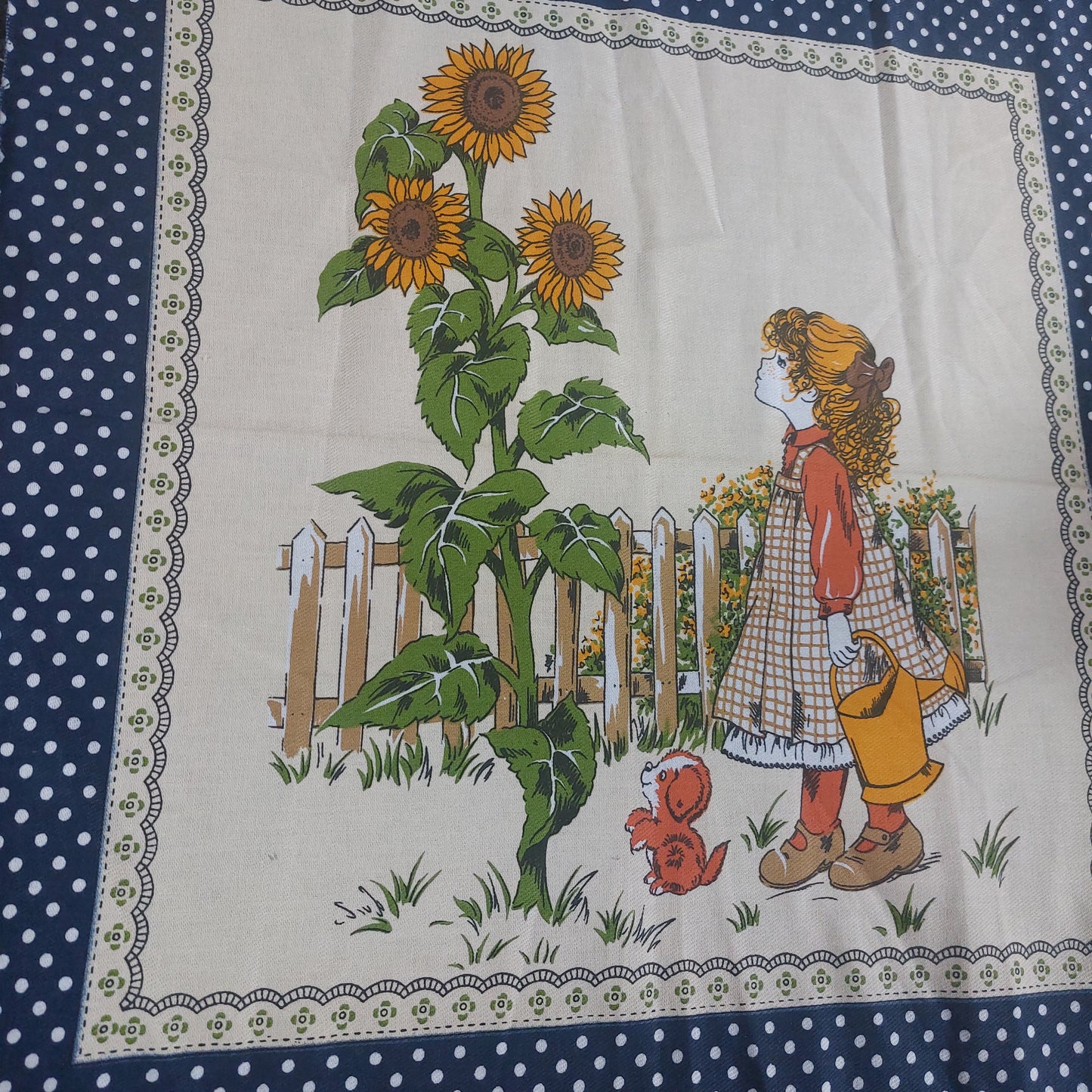Duo of vintage fabric panels