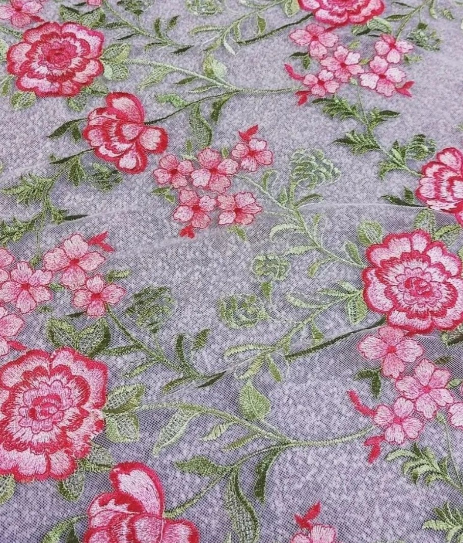 Embroidered Rose Lace